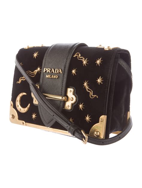 prada cahier velvet astrology shoulder bag|prada cahier nero shoulder bag.